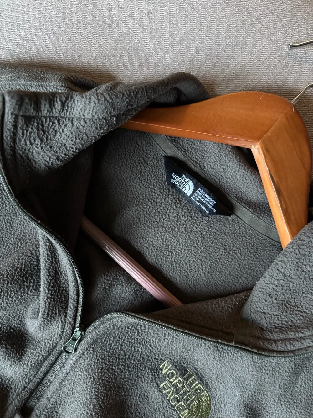 The North Face Men's Zip-Front Fleece Pullover - Olive
